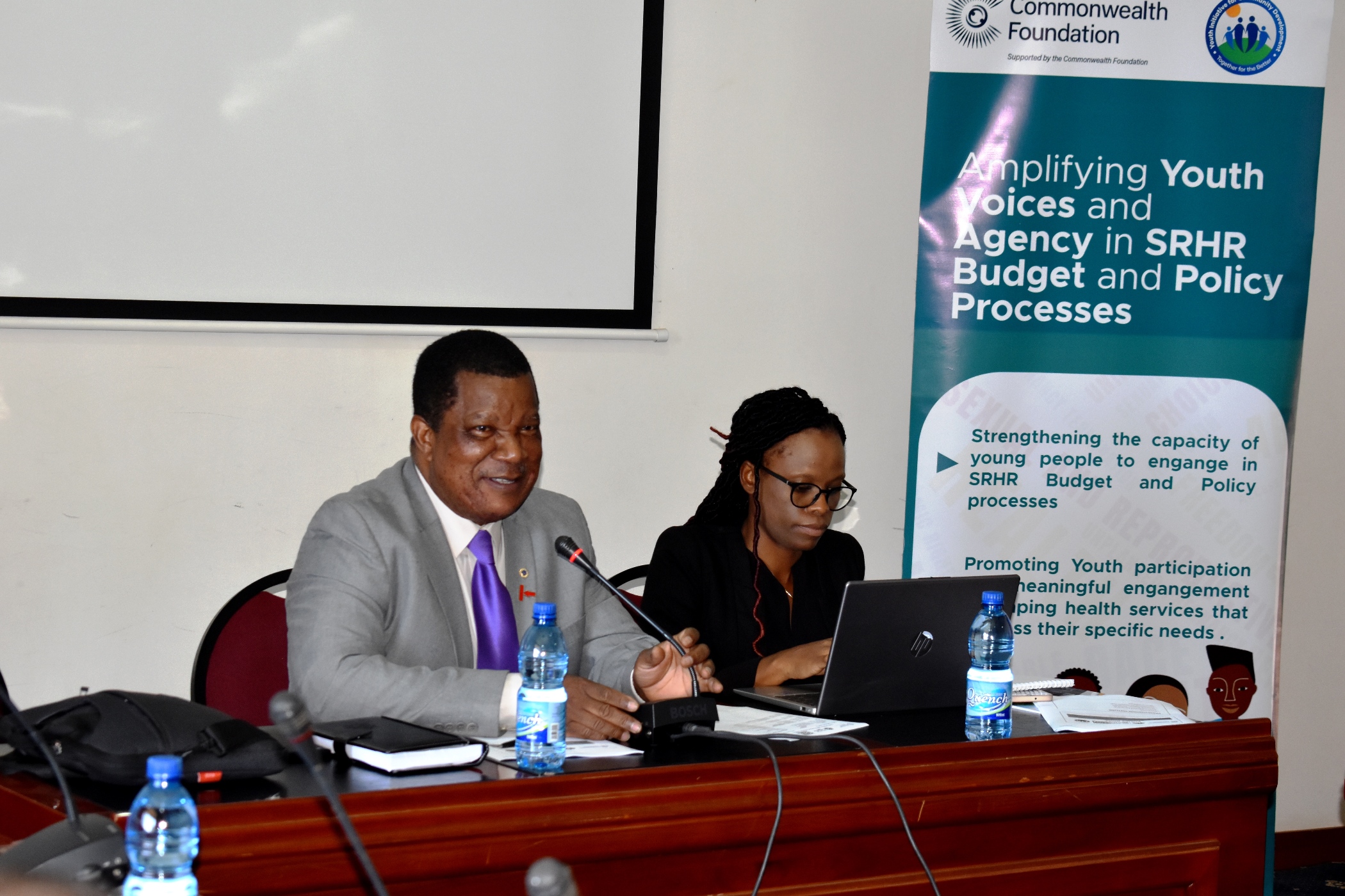 Dr Mathews Ngwale speaking during the engagement